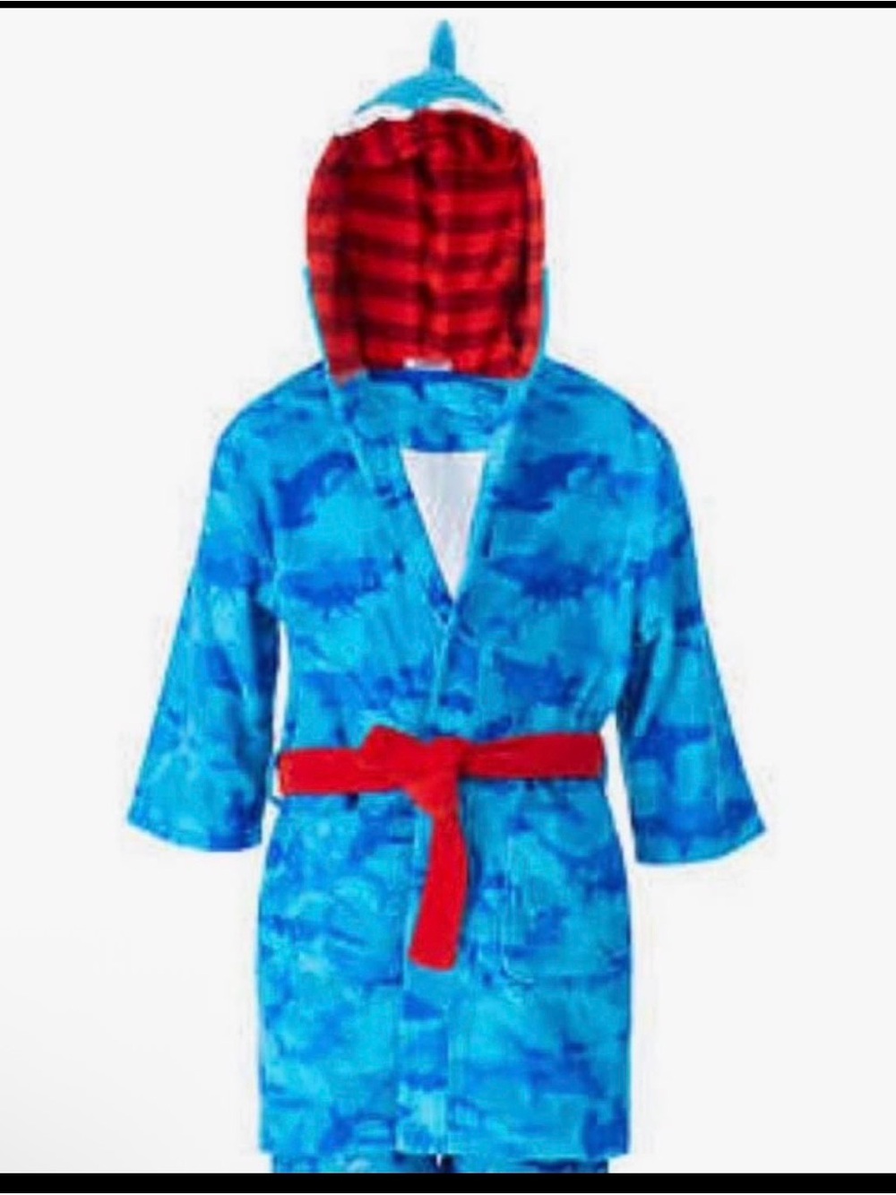 Shark boys bath robe/ beach cover up  sz M